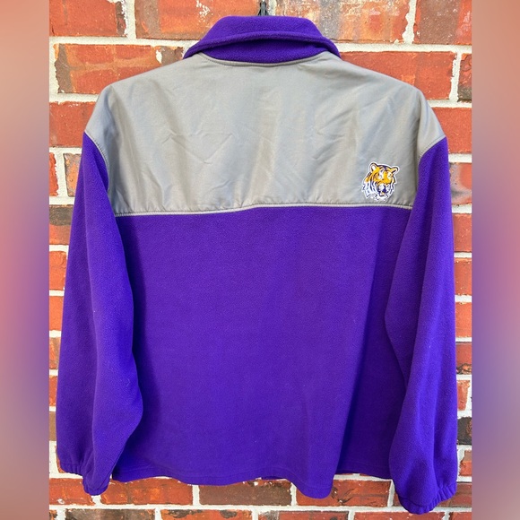 Genuine Stuff LSU Tigers Men’s Long Sleeve Full Zip Purple/Gray XL Jacket - Picture 3 of 7